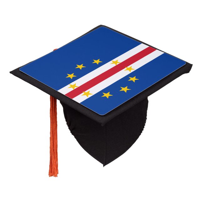 Cape Verde Flag Graduation Cap Topper (Angled)