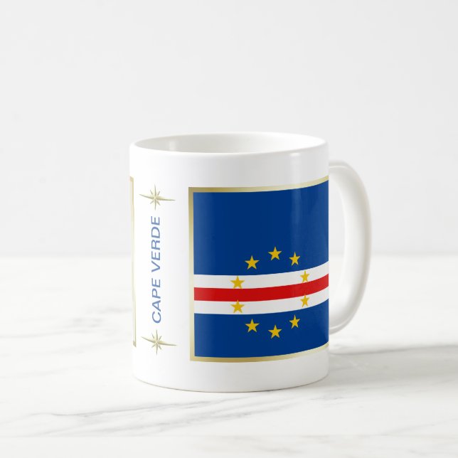 Cape Verde Flag + Map Mug (Front Right)