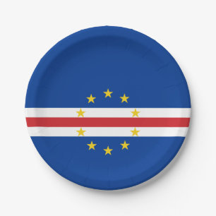 Cape Verde Flag Paper Plate