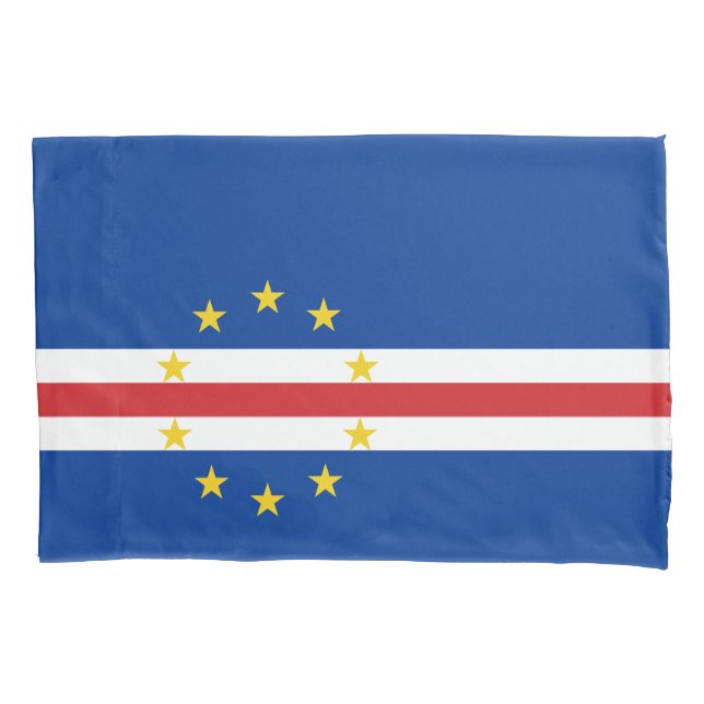 Cape Verde Flag Pillowcase (Front)