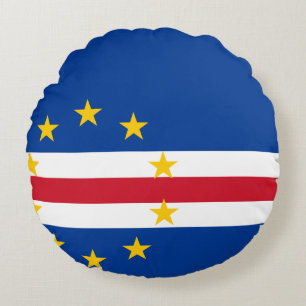 Cape Verde Flag Round Pillow