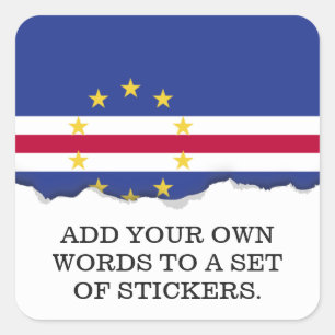Cape Verde Flag Square Sticker