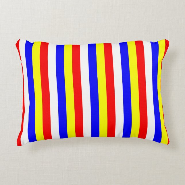 Cape Verde flag stripes country pattern symbol Accent Pillow (Front)