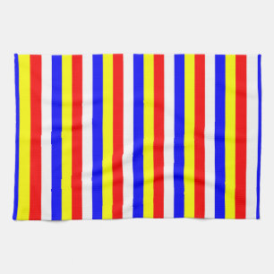Cape Verde flag stripes country pattern symbol Kitchen Towel