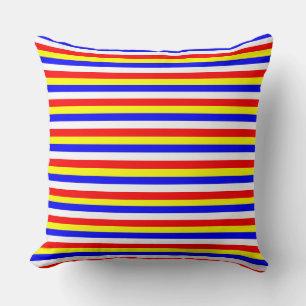 Cape Verde flag stripes country pattern symbol Throw Pillow
