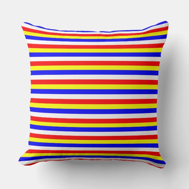 Cape Verde flag stripes country pattern symbol Throw Pillow (Front)