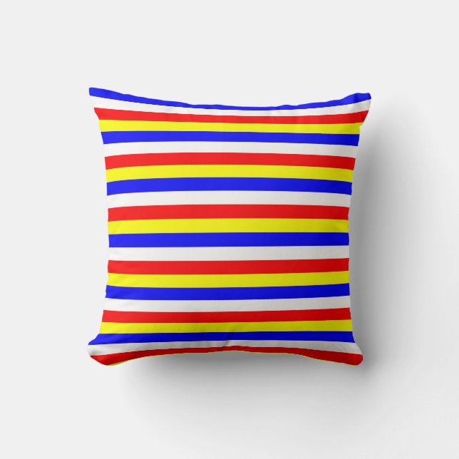 Cape Verde flag stripes country pattern symbol Throw Pillow (Front)