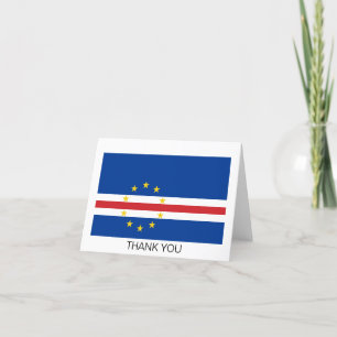 Cape Verde Flag Thank You Card
