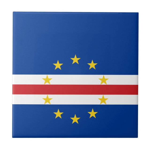 Cape Verde Flag Tile (Front)