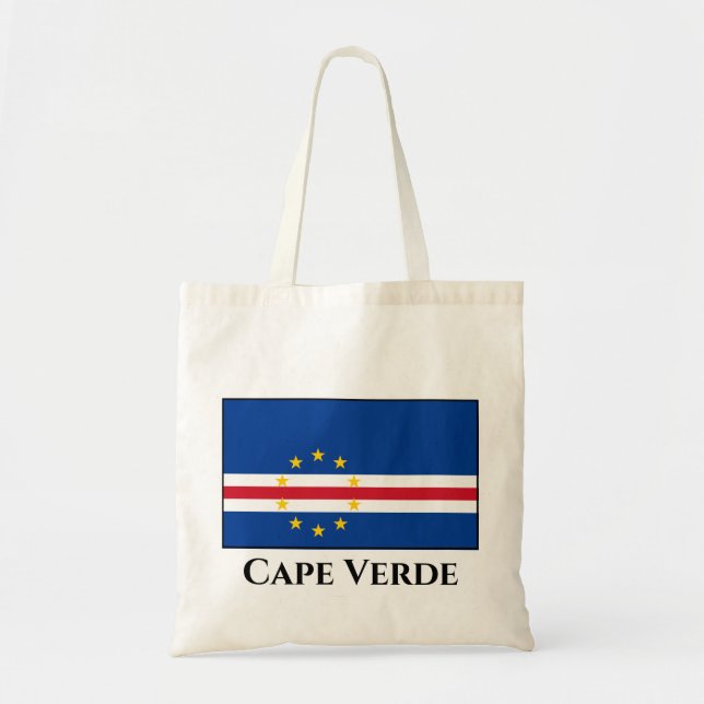 Cape Verde Flag Tote Bag (Front)