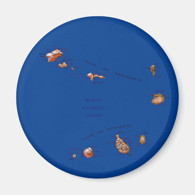 Cape Verde Map Magnet (Front)