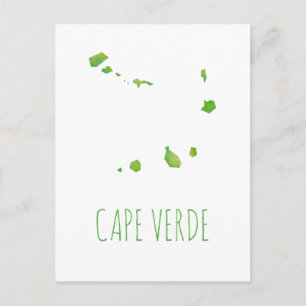 Cape Verde Map Postcard