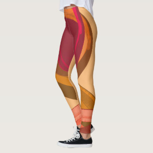 Cape Verde Rain to Cachupa Abstract Illustration Leggings