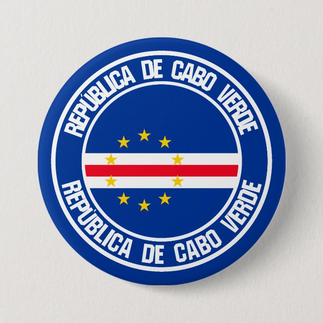 Cape Verde Round Emblem 3 Inch Round Button (Front)