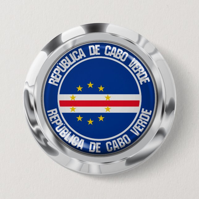 Cape Verde Round Emblem 3 Inch Round Button (Front)