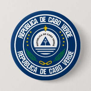 Cape Verde Round Emblem 3 Inch Round Button