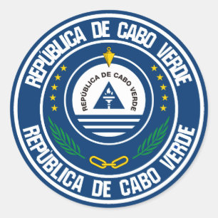 Cape Verde Round Emblem Classic Round Sticker