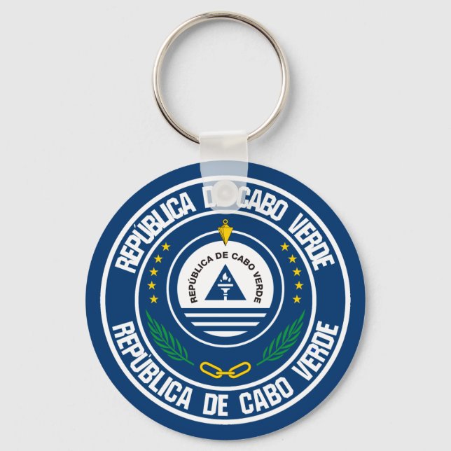Cape Verde Round Emblem Keychain (Front)