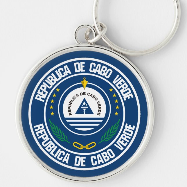 Cape Verde Round Emblem Keychain (Front)