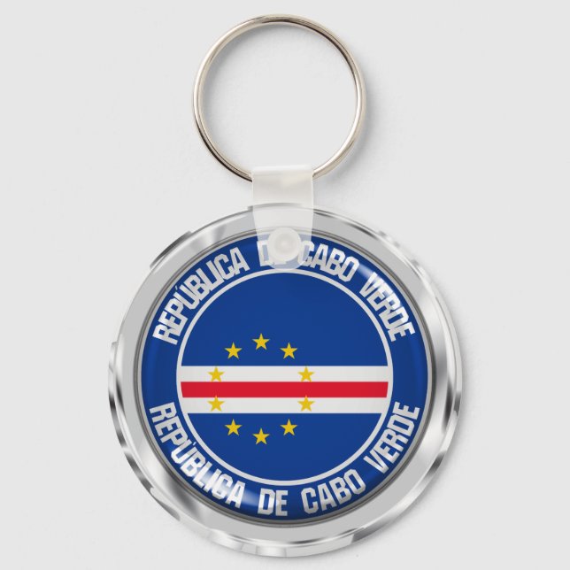 Cape Verde Round Emblem Keychain (Front)