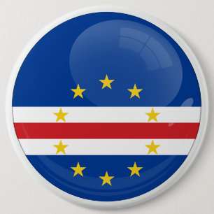 Cape Verde Round icon flag 6 Inch Round Button