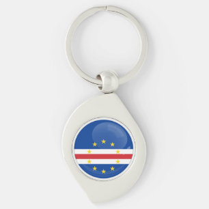 Cape Verde Round icon flag Keychain