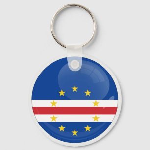 Cape Verde Round icon flag Keychain