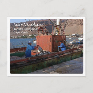 Cape Verde - Sao Nicolau - Tarrafal Fishing Boat - Postcard