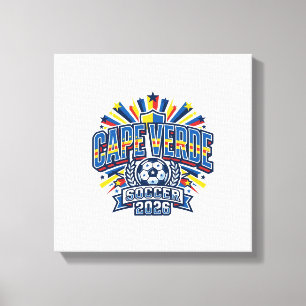 Cape Verde Soccer 2026 Soccer Bold Country Typogra Canvas Print