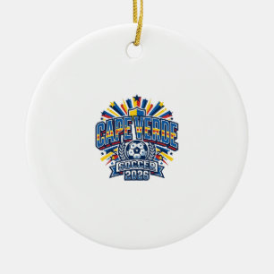 Cape Verde Soccer 2026 Soccer Bold Country Typogra Ceramic Ornament
