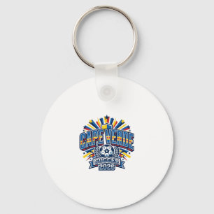 Cape Verde Soccer 2026 Soccer Bold Country Typogra Keychain
