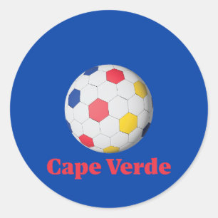 cape verde soccer classic round sticker