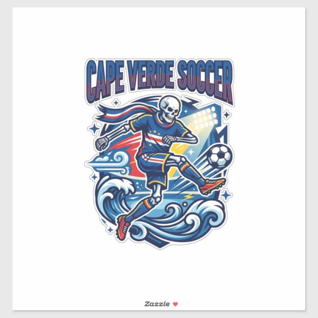 Cape Verde Soccer Skeleton Striker Nations Premium (Sheet)