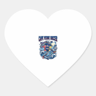 Cape Verde Soccer Skeleton Striker Nations Premium Heart Sticker