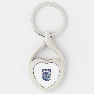 Cape Verde Soccer Skeleton Striker Nations Premium Keychain
