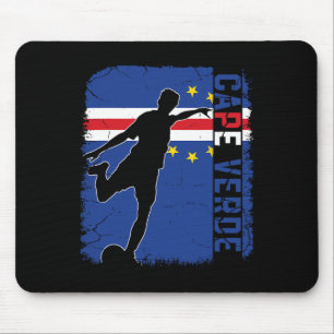 Cape Verde Soccer Team Cape Verde Flag Jersey Foot Mouse Pad
