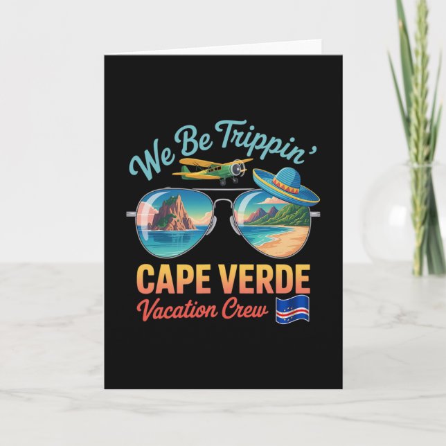 Cape Verde Vacation Cabo Verde Flag Pride Verdian  Card (Front)