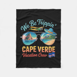 Cape Verde Vacation Cabo Verde Flag Pride Verdian Fleece Blanket