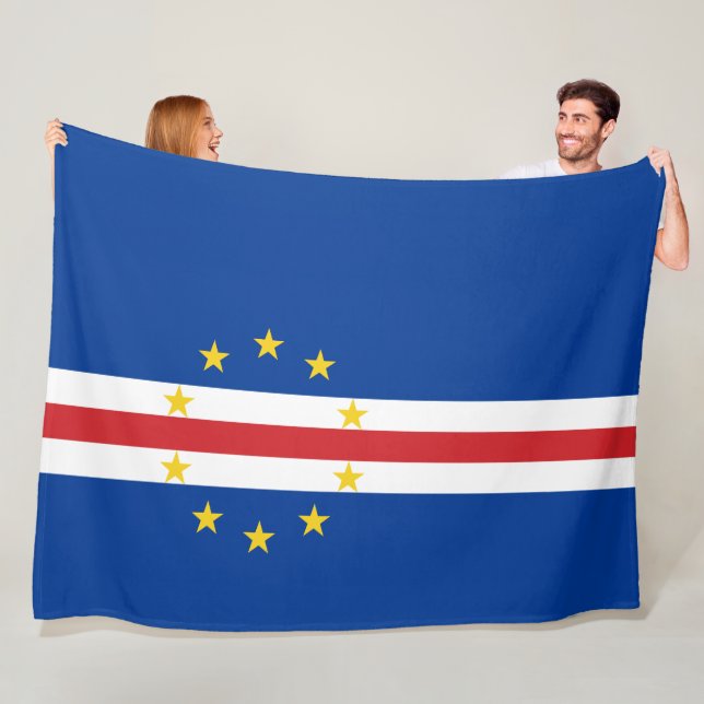 Cape Verdean Flag (Cape Verde) Fleece Blanket (In Situ)