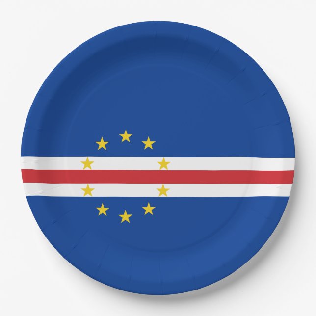 Cape Verdean Flag (Cape Verde) Paper Plate (Front)