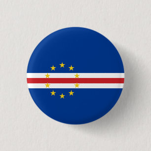 Cape Verdean Flag, Flag of Cape Verde 1 Inch Round Button