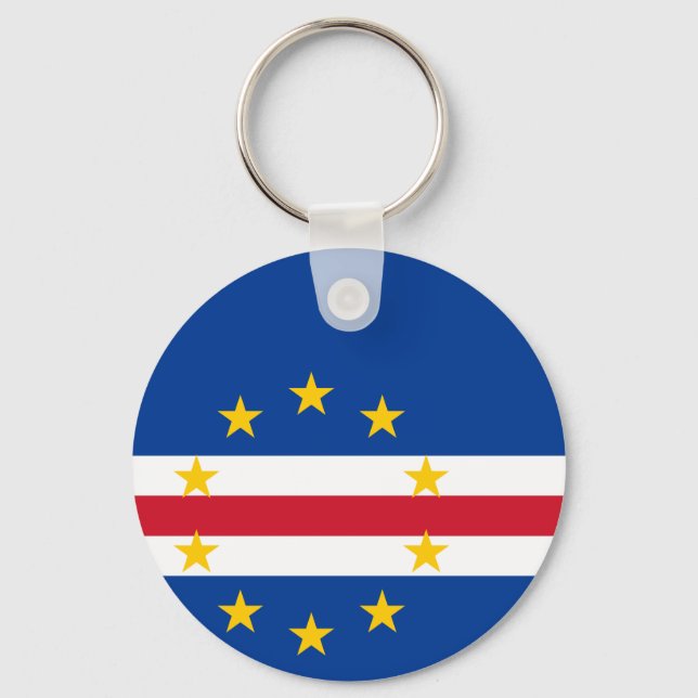Cape Verdean flag Keychain (Front)
