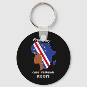 Cape Verdean Roots Black History Month Women's Keychain