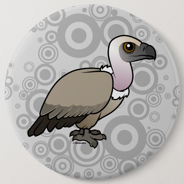 Cape Vulture 6 Inch Round Button (Front)