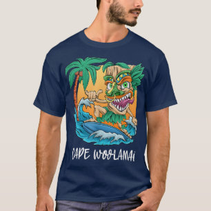 Cape Woolamai Australia Palm Tree Surfing Beach Va T-Shirt