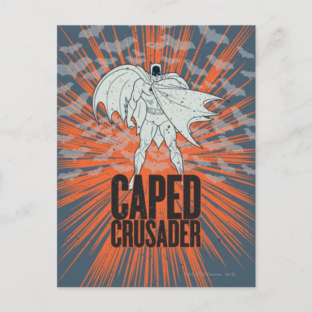 Caped Crusader Graphic Postcard (Front)