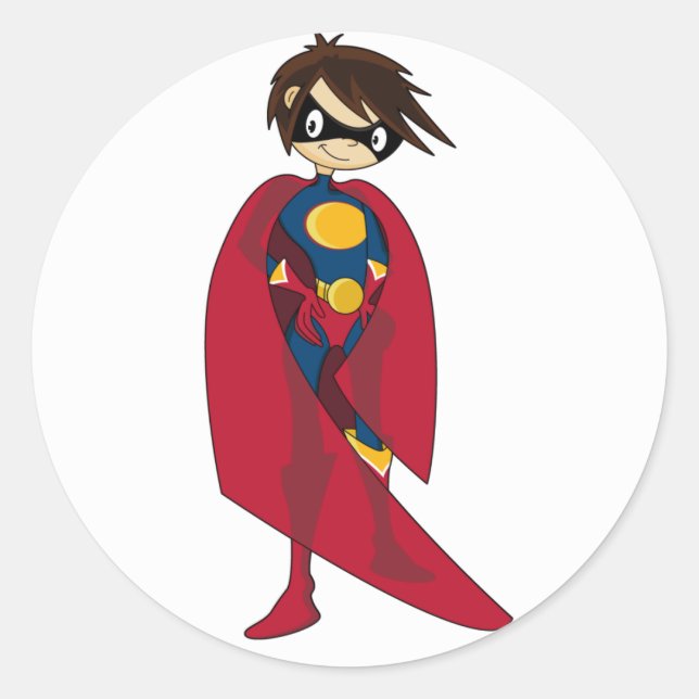 Caped Hero Sticker (Front)