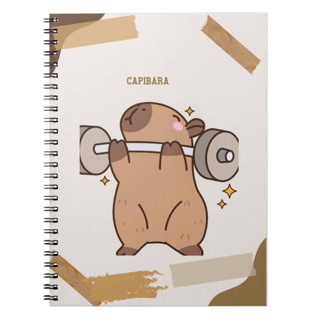 "Capibara Dreams: Single Book" Notebook (Front)