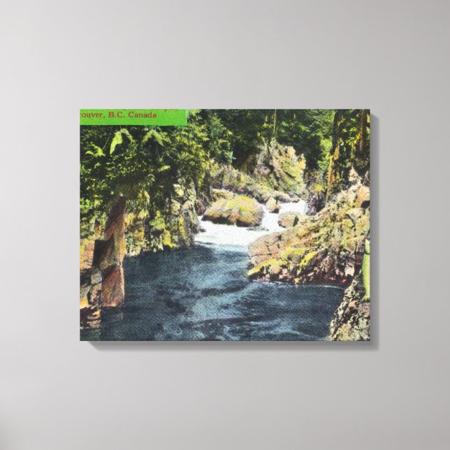 Capilano Canyon View of the Salmon Pool Canvas Print (Front)