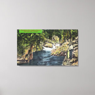 Capilano Canyon View of the Salmon Pool Canvas Print